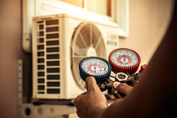 Professional Hvac technician working in Hastings, PA